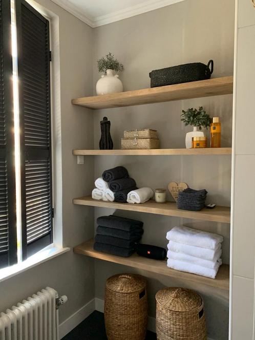 Wandplanken eiken - OP MAAT, VEEL MOGELIJK, Huis en Inrichting, Woonaccessoires | Wandplanken en Boekenplanken, Ophalen of Verzenden