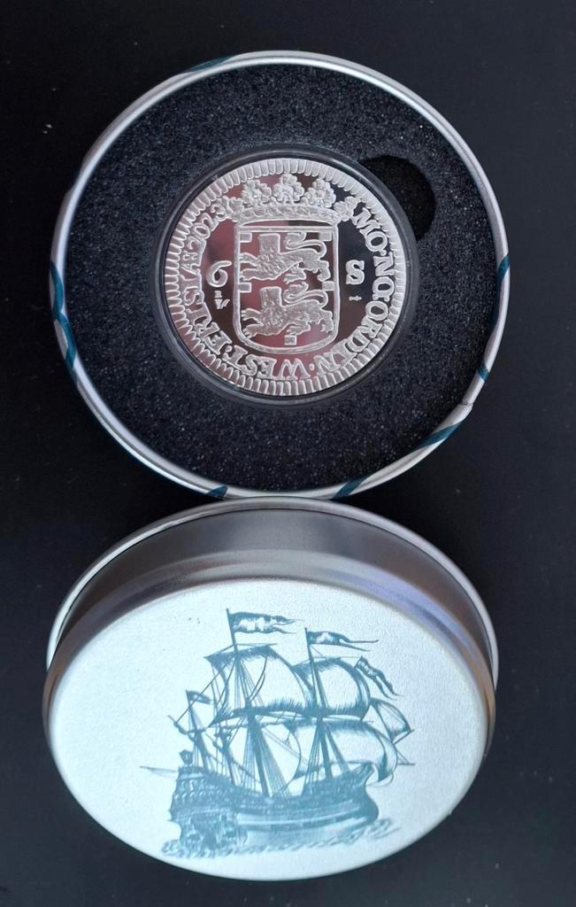 Zilveren Scheepjes-Schelling 2023 Proof - Zeer Zeldzaam!, Postzegels en Munten, Munten | Nederland, Vóór koninkrijk, Zilver, Ophalen of Verzenden