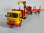 Siku 3715 MAN houttransport Combi geel met rood, Ophalen of Verzenden, Gebruikt, Bus of Vrachtwagen, SIKU