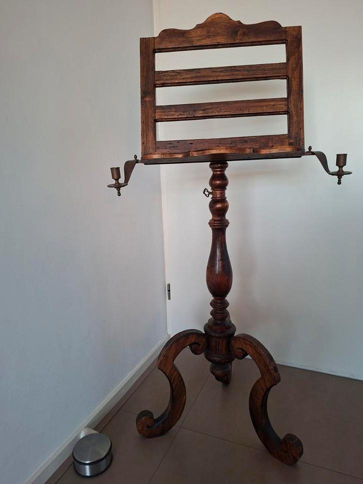 Bladmuziek standaard met kaarsen, Antiek en Kunst, Antiek | Meubels | Tafels, Ophalen