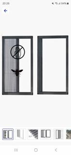 Plisse Hordeur 83 x 210 antraciet, Doe-het-zelf en Verbouw, Deuren en Horren, Ophalen, 80 tot 100 cm, Hordeur, Zo goed als nieuw