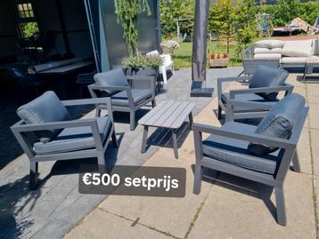 Garden impressions loungeset 4 fauteuils met tafeltje €499 beschikbaar voor biedingen