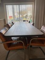 Eikenhouten eettafel 265 x 86cm, perfect voor smalle ruimte!, Huis en Inrichting, Tafels | Eettafels, Ophalen, Gebruikt, Eikenhout