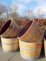 Eikenhouten Wijnvat Bloembak Minivijver Plantenbak 112L, Tuin en Terras, Nieuw, Rond, Hout, 30 tot 60 cm