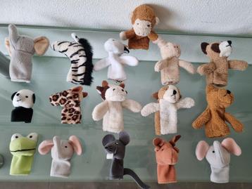 16x, VINGERPOPPETJES DIEREN, div, Zie Foto's, Nieuw! beschikbaar voor biedingen