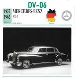 Dv6 autokaart mercedes benz 300 d ( 1957 - 1962, Ophalen of Verzenden, Zo goed als nieuw