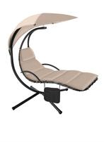 Luxe Hangstoel met Zonnescherm, Ophalen, Wicker