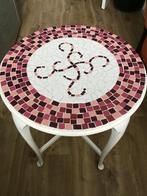 Mozaïek tafeltje, Ophalen, Minder dan 55 cm, Gebruikt, Rond