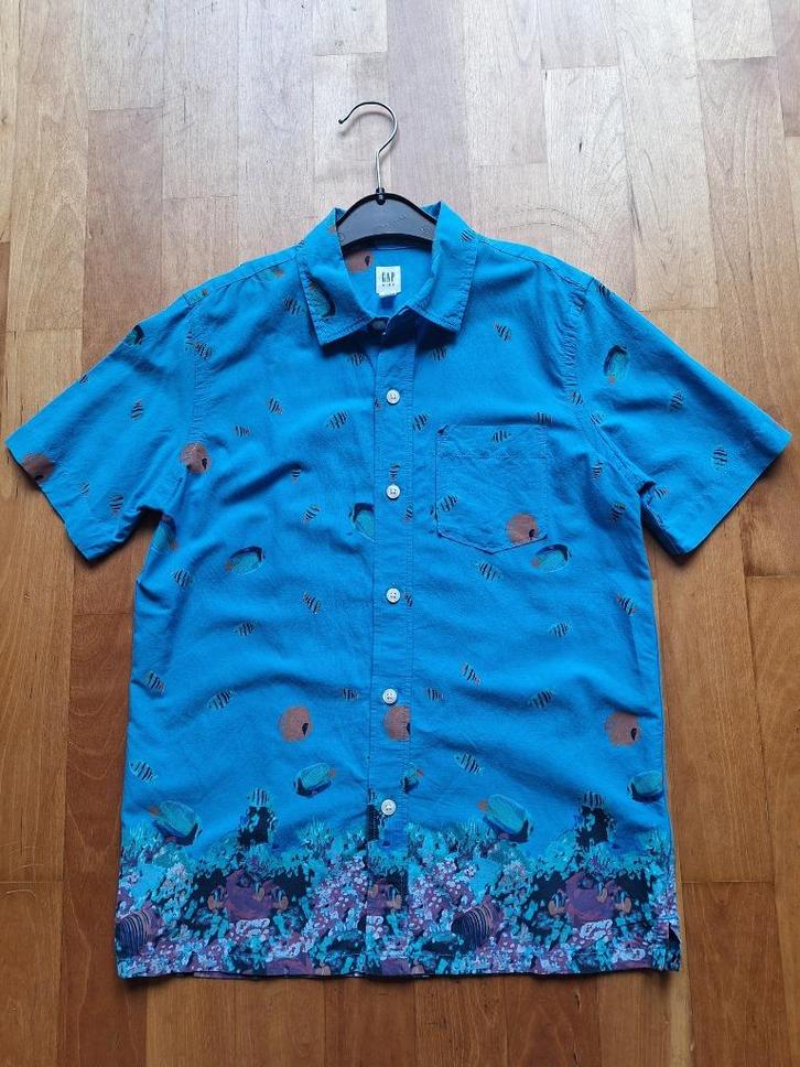 ZGAN jongensblouse GAP L10 (140/146) met onderwater tafereel, Kinderen en Baby's, Kinderkleding | Maat 140, Zo goed als nieuw