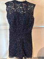 Sandro blauw kanten jumpsuit met open rug maat s, Kleding | Dames, Ophalen of Verzenden, Zo goed als nieuw, Maat 36 (S), Blauw