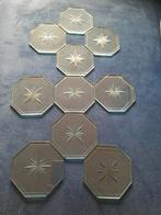 Set van 9 antieke glazen onderzetters, Antiek en Kunst, Ophalen