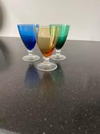 Mooi gekleurde glazen - set van 3, Ophalen, Zo goed als nieuw