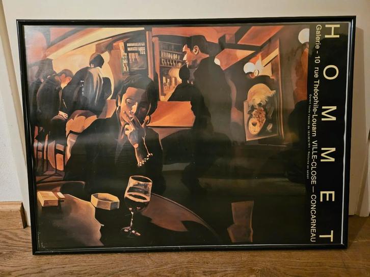 Poster Galerie HOMMET Concarneau - Ingelijst, Antiek en Kunst, Kunst | Schilderijen | Klassiek, Ophalen of Verzenden