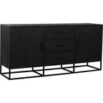 dressoir 180 cm 3 lade mango zwart metaal bijzonder goed, Huis en Inrichting, Kasten | Ladekasten, Metaal, 150 tot 200 cm, Nieuw