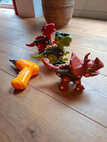 3 Dinosaurussen Bouwpakket - 14cm beschikbaar voor biedingen