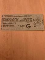 Ticket Nederland - IJsland 1973, Verzamelen, Sportartikelen en Voetbal, Ophalen of Verzenden, Gebruikt, Overige binnenlandse clubs
