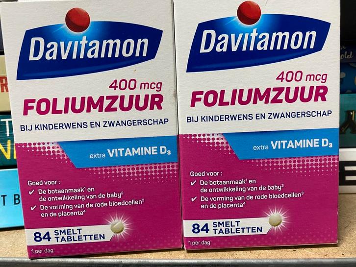 2 volle doosjes Davitamon foliumzuur, Sport en Fitness, Gezondheidsproducten en Wellness, Zo goed als nieuw, Overige typen, Ophalen