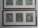 4 mahonie lijsten met elk 3 bijbelse voorstellingen, Antiek en Kunst, Ophalen of Verzenden