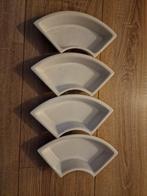 Set van 4 witte schaaltjes, Huis en Inrichting, Keuken | Servies, Ophalen, Effen, Aardewerk, Schaal of Schalen