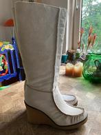 Laarzen met sleehak van wit geitenhuid, Kleding | Dames, Schoenen, Hoge laarzen, Bronx, Wit, Ophalen of Verzenden