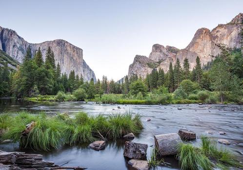 Yosemite Park fotobehang, Californie, bergmeer behang, Huis en Inrichting, Stoffering | Behang, minder dan 10 m², Verzenden