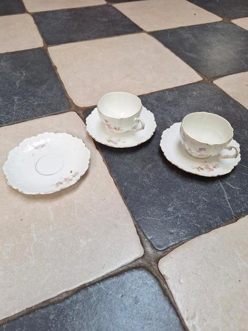 Vintage Porseleinen Servies - Kopjes en Schotels, Antiek en Kunst, Antiek | Servies los, Ophalen of Verzenden