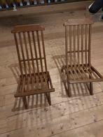 Klapstoel, Ophalen, Zo goed als nieuw, Teakhout, Inklapbaar