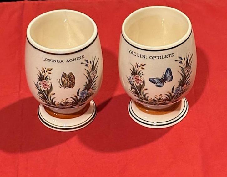 2x beker/mok Zenith Gouda, vaccin optilete / lopinga aghine, Antiek en Kunst, Antiek | Servies los, Ophalen