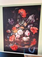 Muurmeester: bloemen en een horloge 190 x 244cm, Ophalen, 125 cm of meer, Zo goed als nieuw, Schilderij