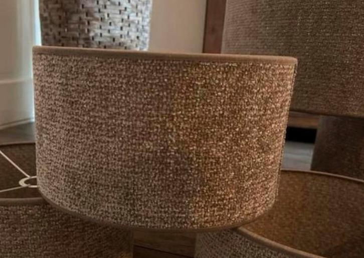 Lampenkap taupe 50cm - 3 stuks, Huis en Inrichting, Lampen | Lampenkappen, Nieuw, Rond, Ophalen of Verzenden