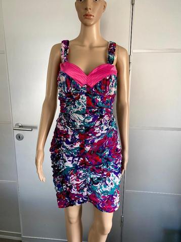 H345 Nieuw: Lipsy London mt S=36 jurk jurkje feestjurk roze beschikbaar voor biedingen