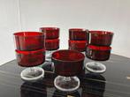 Luminarc glas, cocktailglas Cavalier, rood, frans, 9 stuks, Ophalen of Verzenden, Zo goed als nieuw