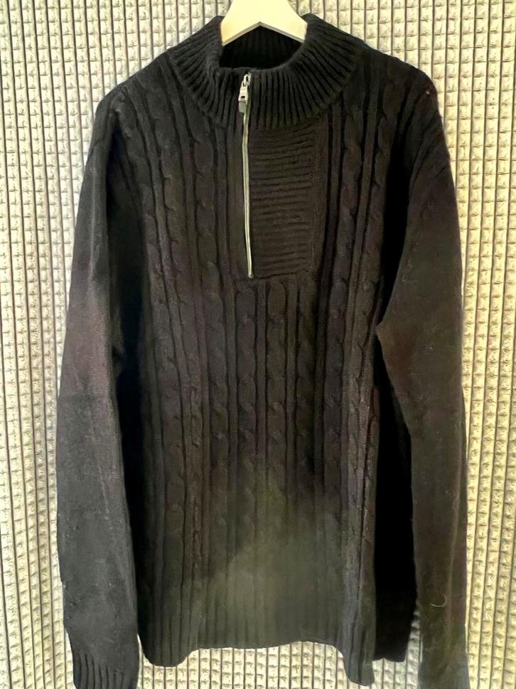 Zwarte Celio Club heren kabel trui, Kleding | Heren, Truien en Vesten, Zo goed als nieuw, Overige maten, Zwart, Ophalen of Verzenden