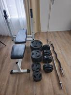Complete fitness set, dumbells Halterstang Curlstang, Ophalen, Dumbbell