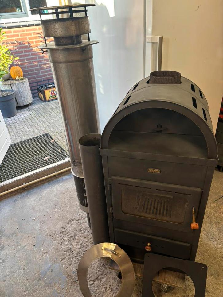 Houtkachel -speksteen, Huis en Inrichting, Kachels, Gebruikt, Vrijstaand, Allesbrander, Hout, Ophalen