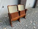 Oude Bioscoopstoelen - Opklapbaar, Huis en Inrichting, Stoelen, Ophalen, Gebruikt, Twee, Bruin
