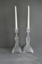 Art Deco set kandelaars Val Saint Lambert vrouw en man, Antiek en Kunst, Verzenden, Glas