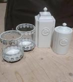 Brocante kandelaars, Huis en Inrichting, Woonaccessoires | Kandelaars en Kaarsen, Wit, Ophalen of Verzenden, Zo goed als nieuw