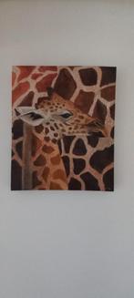 Schilderij giraffe 60x50, Antiek en Kunst, Ophalen