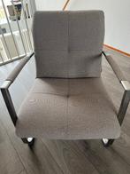 2 fauteuils Henders & Hazel kleur stof  taupe met rvs frame, Huis en Inrichting, Fauteuils, Ophalen, Minder dan 75 cm, Stof, Zo goed als nieuw
