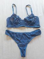 BH Setje met String, blauw, XL, Ophalen of Verzenden, Blauw, Setje