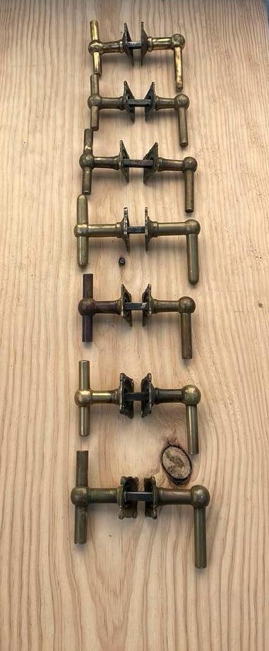 7x KASTEEL Krukken! / Hendel Deurklinken. ANTIEK deurkrukken, Antiek en Kunst, Antiek | Koper en Brons, Ophalen of Verzenden