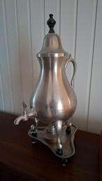 Antieke Tinnen Theepot/Koffiepot met Kraan, Antiek en Kunst, Ophalen of Verzenden