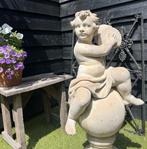 Betonnen tuinbeeld , engel, brocante . Groot, Ophalen, Gebruikt