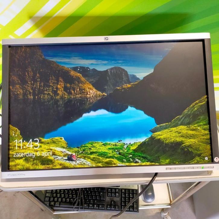 HP Compaq LA 2405 WG Monitor 24 inch, Computers en Software, Monitoren, Gebruikt, 101 t/m 150 Hz, DisplayPort, DVI, VGA, Quad HD (2K)