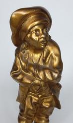 Om1850-1900 Brons Verguld Beeld Allegorie jaargetijde Winter, Ophalen of Verzenden, Brons