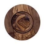 Vijzel met brede stamper Ø 12 cm knoflookvijzel olijfhout, Huis en Inrichting, Ophalen