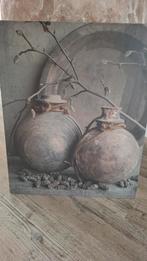 Handmade plaat met twee kruiken,  55cmhoog, 45 cm breed,1cm, Ophalen of Verzenden