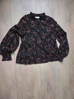 Lollys Laundry Bloemen Blouse - Maat L, Zwart, Maat 42/44 (L), Ophalen of Verzenden, Zo goed als nieuw