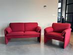 Leolux Bora Bora 2-zitsbank met fauteuil - Rood, Leolux Bora Bora, 150 tot 200 cm, Tweepersoons, 75 tot 100 cm